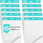 SHARBDA Lined Sticky Easel Pad, 25 * 30 inch, Self-Stick Flip Chart Paper