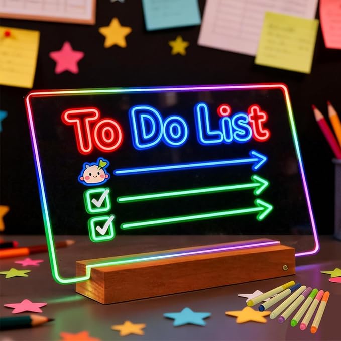 ARAGIT LED Drawing Board for Kids & Adults, Rechargeable Led Note Boards - Image 5