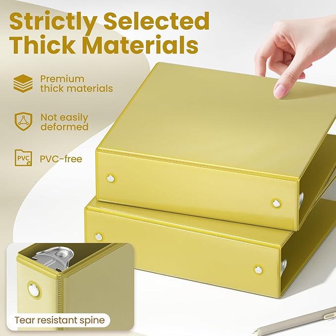 SUNEE 3 Ring Binder 2 Inch 1 Pack - Image 4