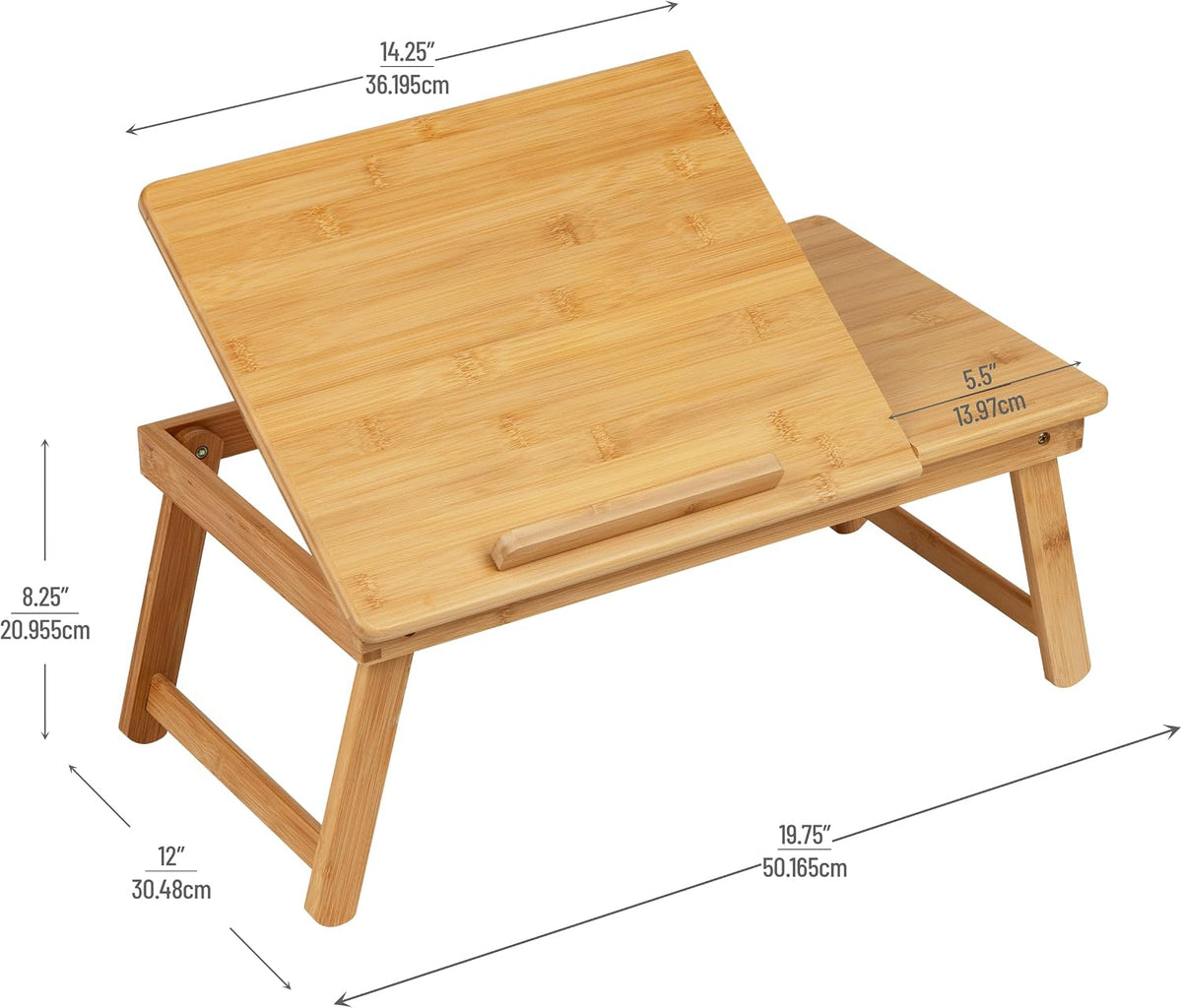 Mind Reader Lap Desk, Laptop Stand with Folding Legs for Bed Dorm Room and Ho...