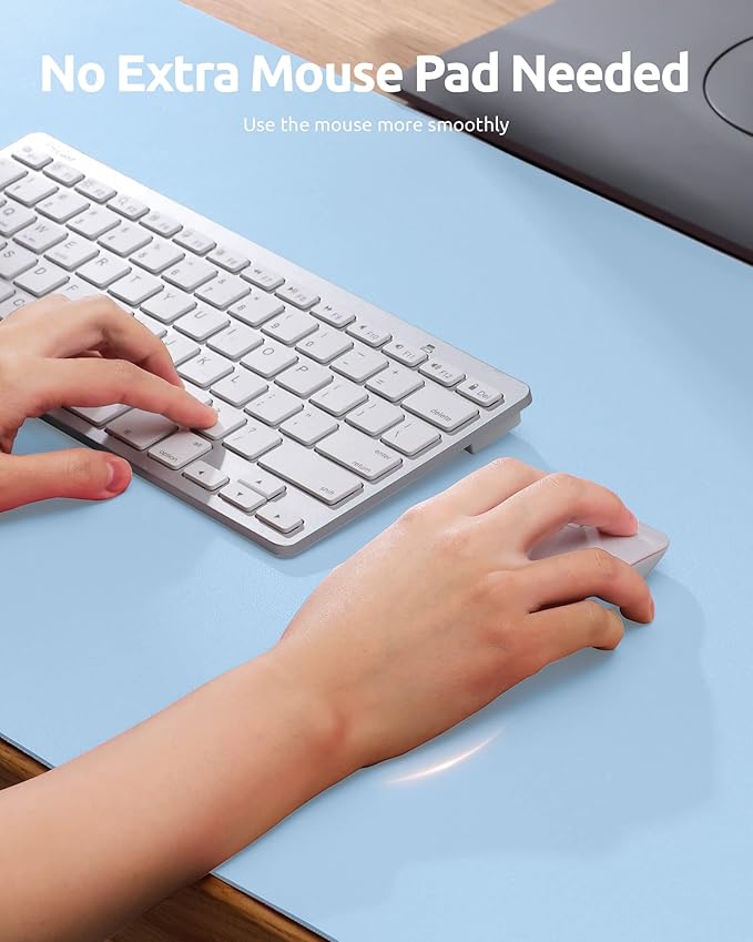 YSAGi Leather Desk Protector, Office Mat, Large Mouse Mat, Non-Slip PU Leather - Image 3
