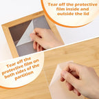 4x6 Index Card Holder with Dividers Bamboo Index Card Organizer Box 4 - Image 5