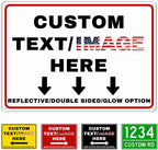 Custom Sign Outdoor Metal Large, Left or Right Arrow, Personalized Address