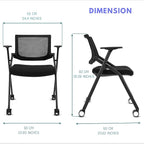 12 Pack Stackable Conference Room Chairs - Image 2
