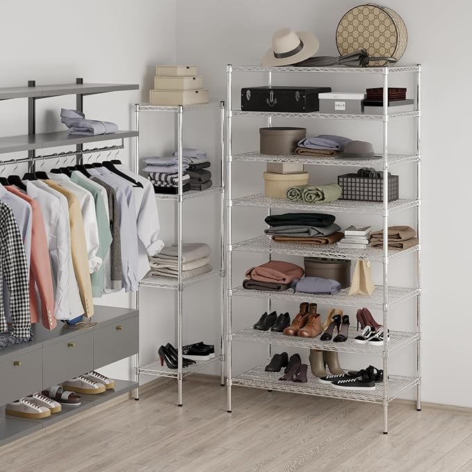 Regal Altair 24" Deep x 42" Wide x 86" Height Wire Shelving Kit | 8-Tier | NSF - Image 5
