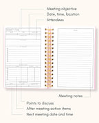 Lamare Meeting Notebook for Work Organization – Perfect Work Notebook for Note - Image 4