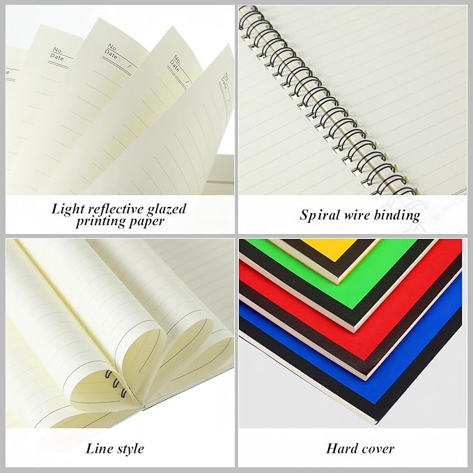 Leelosp 12 Pack Small Spiral Notebook A5 Lined College Ruled Spiral Journal - Image 2