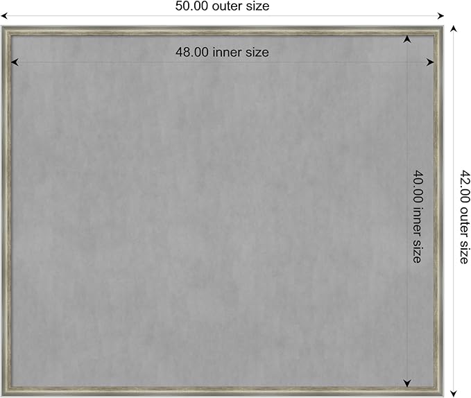 Amanti Art Silver Framed Magnetic Board 42x50 Oversize Vision Board - Image 4