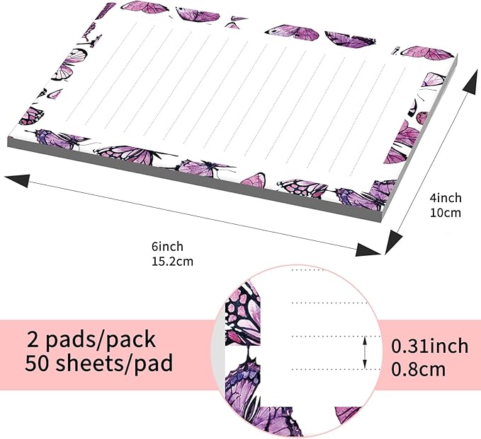 SXboxing Sticky Notes 4X6 Inches, 2 Pack Large Cute Self-Stick Pads, Bright - Image 4