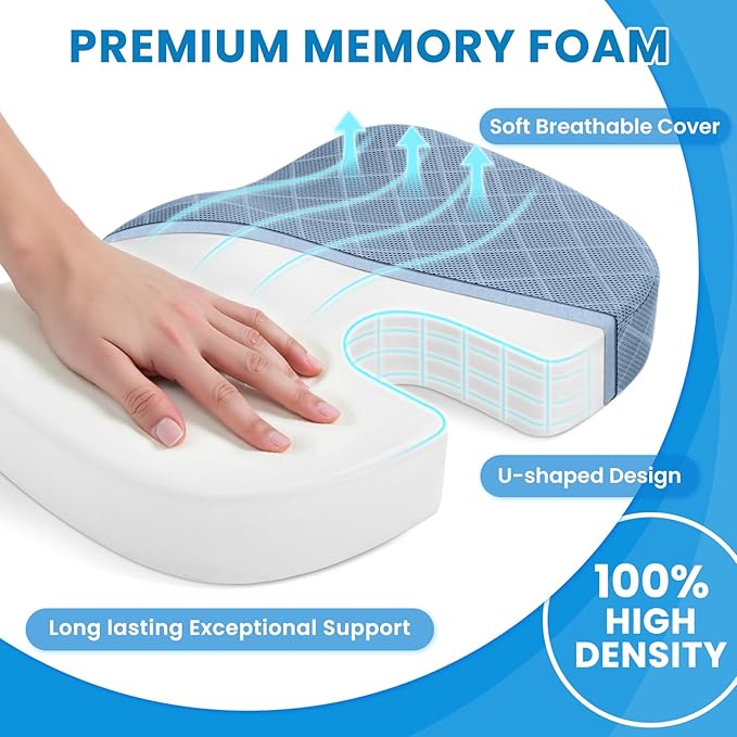 TushGuard Office/Car Seat Cushion, Non-Slip Sciatica & Back Coccyx Tailbone - Image 3