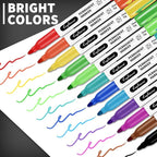 craftinova 12 Color 48 Pack Fine Point Markers, Work on Plastic Metal Wood Glass - Image 4