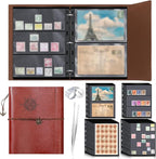 Lewtemi Stamp Collecting Albums Set Stamp Collection Book Include 20 Pages by Lewtemi