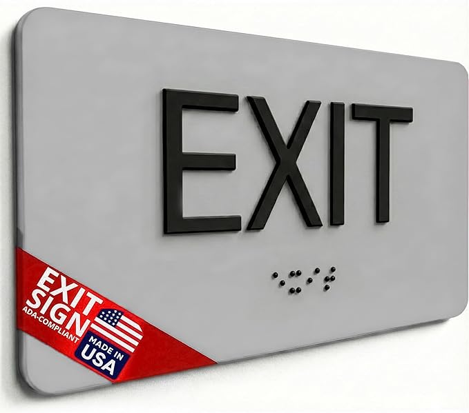 ADA Compliant Sign with Braille by NapTags