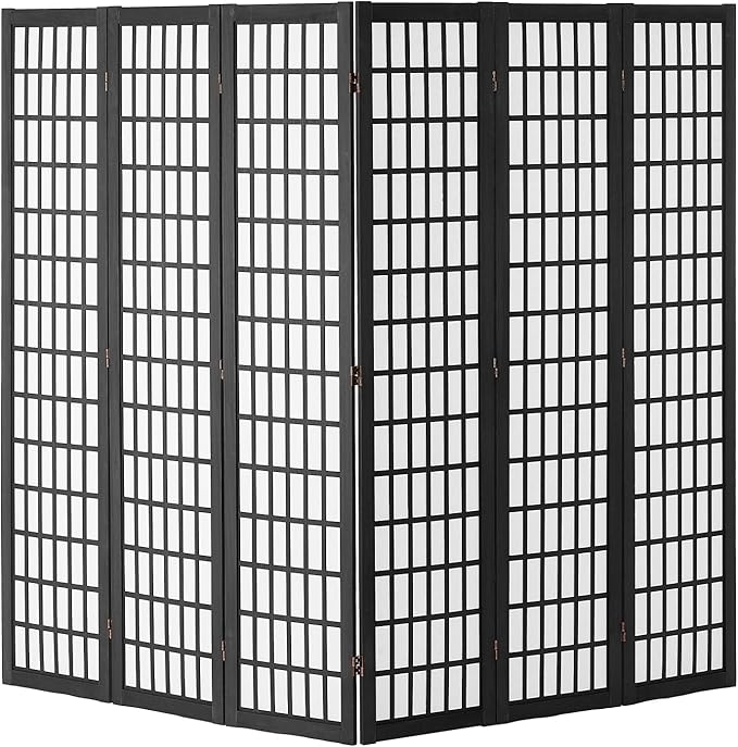 VEVOR Room Divider, 6 Panel Japanese Room Divider, Folding Privacy Screen Indoor - Image 4