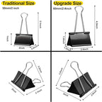 Ufmarine Extra Large Binder Clips 2.4 Inch Length, Jumbo Binder Clips - Image 2