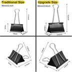 Ufmarine Extra Large Binder Clips 2.4 Inch Length, Jumbo Binder Clips - Image 2
