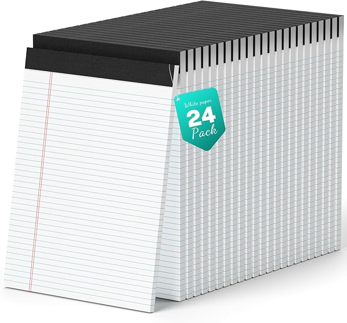 AILZFEI 720 Sheets Legal Pads 8.5 x 11 College Ruled White Paper Note Pads 24 by Unknown