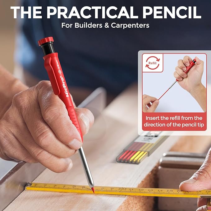 Nicpro 2 Pack CP1000 Carpenter Pencil - Image 6