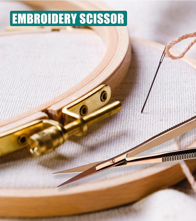 Cross Edge Spring Scissors 5 Inch straight Stainless Steel Precision Eyebrow & - Image 7