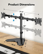 huanuo 32 inches dual monitor stand up to, close-up detail