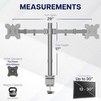 VIVO Dual Monitor Desk Mount, Heavy Duty Fully Adjustable Steel Stand, Holds 2 - Image 4