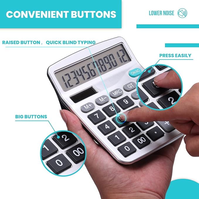 LICHAMP Desk Calculators with Big Buttons and Large Display, Office Desktop - Image 3