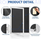 SWANCROWN Outdoor Bulletin Board Weatherproof 36x24in, Enclosed Bulletin Board - Image 3
