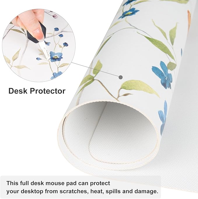 QIYI Floral Mouse Pad, Large Desk Mat - Image 5