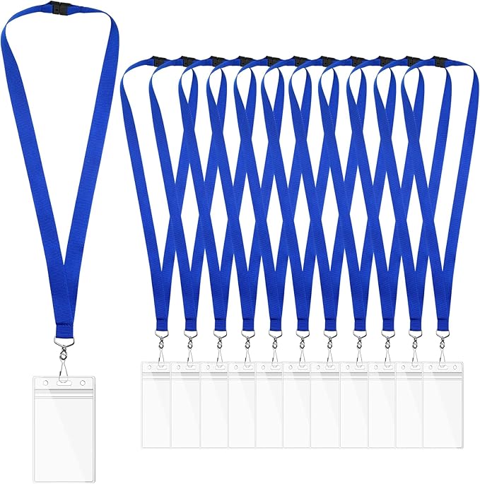 12-Pack Blue Breakaway Lanyards by WEZEBEL