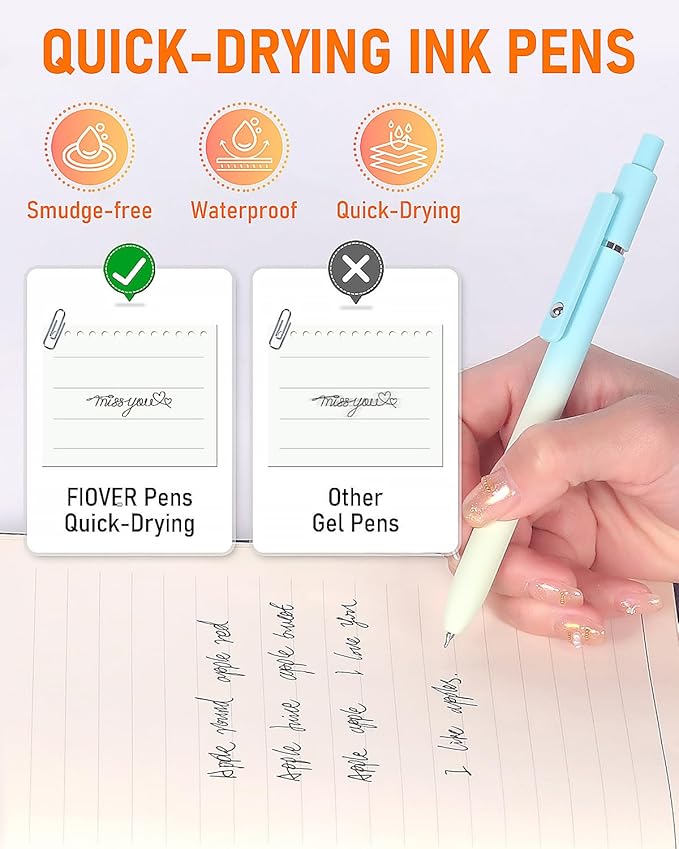 FIOVER Gel Pens, Aesthetic Ballpoint - Image 6