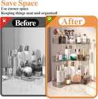 SUNZOS Modern 3-Tier Bathroom Organizer, Corner Makeup Storage - Image 4