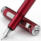 Scriveiner Luxury EDC Fountain Pen, Stunning Matt Red Pocket EDC