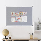 VIZ-PRO Large Fabric Bulletin Board/Foldable Notice Board Felt Gray, 72 X 48 - Image 6