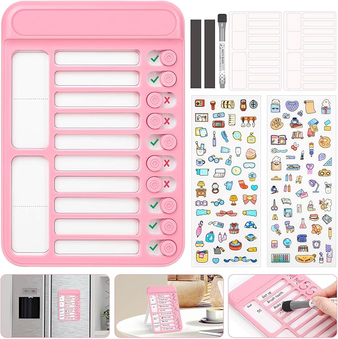 Audab Dry Erase Chore Chart for Kids, Magnetic Checklist Board, My Chores by Audab