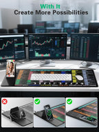 Mouse Pad with Excel Shortcut Keys, Desk Pad with Wireless Charger & Phone Stand - Image 7