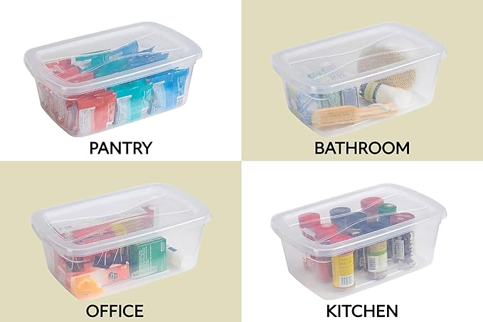 Rubbermaid Cleverstore 6 Qt Clear Storage Bins - Image 6