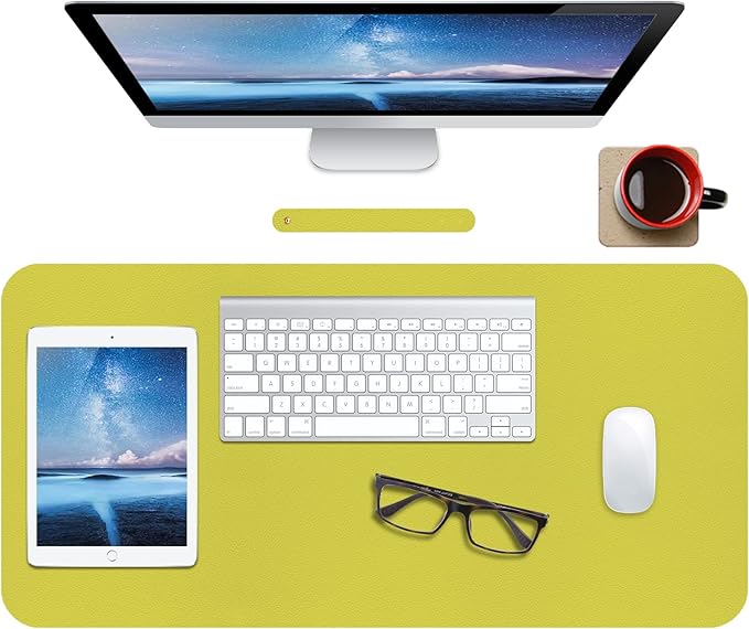 Boutilon Leather Desk Pad Protector, Non-Slip Mouse Pad, Laptop Desk Pad - Image 9