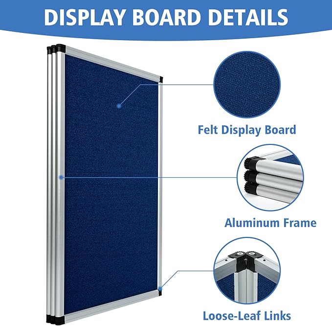 Nisorpa Trade Show Presentation Board, Aluminum Trifold Poster Board 70.8 x - Image 7