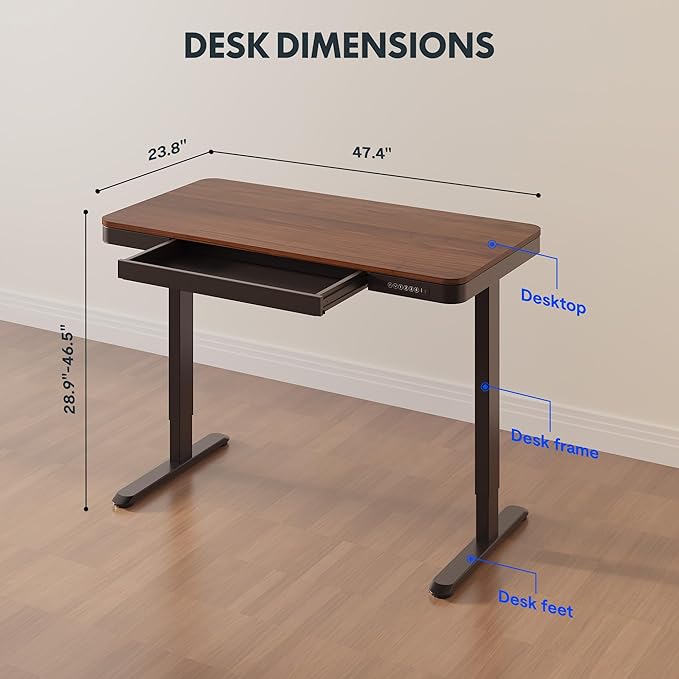 FLEXISPOT Comhar 48" Electric Standing Desk - Image 3