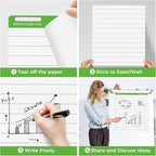 DINGIXOC Sticky Mini Easel Pads 13 x 17 Inches, 3 Pack Anchor Chart Paper - Image 3