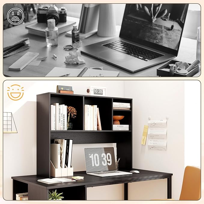 Tangkula Desktop Bookshelf, Countertop Storage Hutch - Image 9