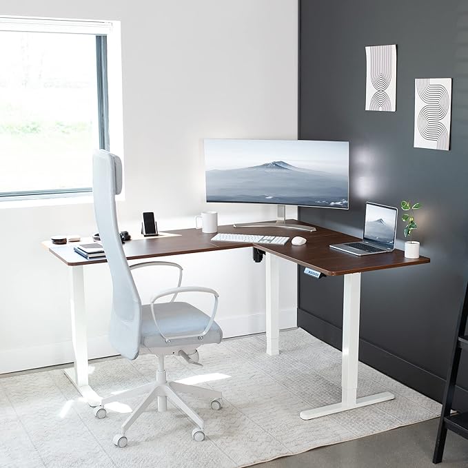 VIVO Electric Corner 63 x 55 inch L-Shaped Standing Desk, Memory Height - Image 7