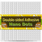 Piteno® 1200Pcs Double Sided Adhesive Dots, 0.24" Clear Removable Sticky by Piteno