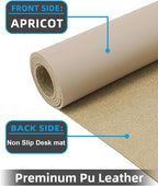 Non-Slip Desk mat, PULeather Desk Pad Protector, Office Desk Mat, Large Mouse - Image 2