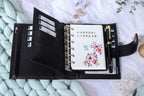Moterm Pocket Versa - Pocket Size Binder Planner and Wallet Combo (Pebble-Black, 19mm Ring)