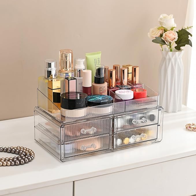 ZHIAI stackable storage drawer, transparent cosmetics storage box, cosmetics - Image 5