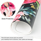 QIYI Large Mouse Pad, Floral Desk Mat - Image 4