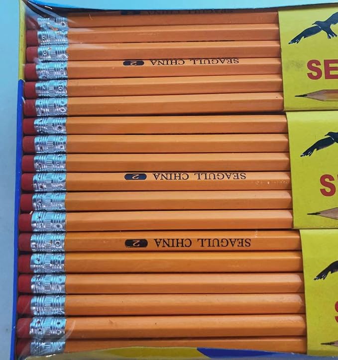 Seagull Pencils Pre-sharpened No. 2 144/box 12 Boxes of 12 New Improved Eraser - Image 4