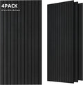 TO-TH Wood-Look Acoustic Panel, 4 Pack 47.2” x 23.6” Soundproof Wall Panels