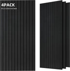 TO-TH Wood-Look Acoustic Panel, 4 Pack 47.2” x 23.6” Soundproof Wall Panels